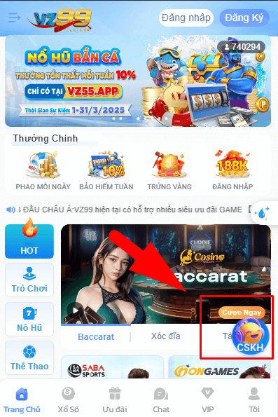 Kết nối VZ99 3 Kết nối VZ99 thông qua Live Chat